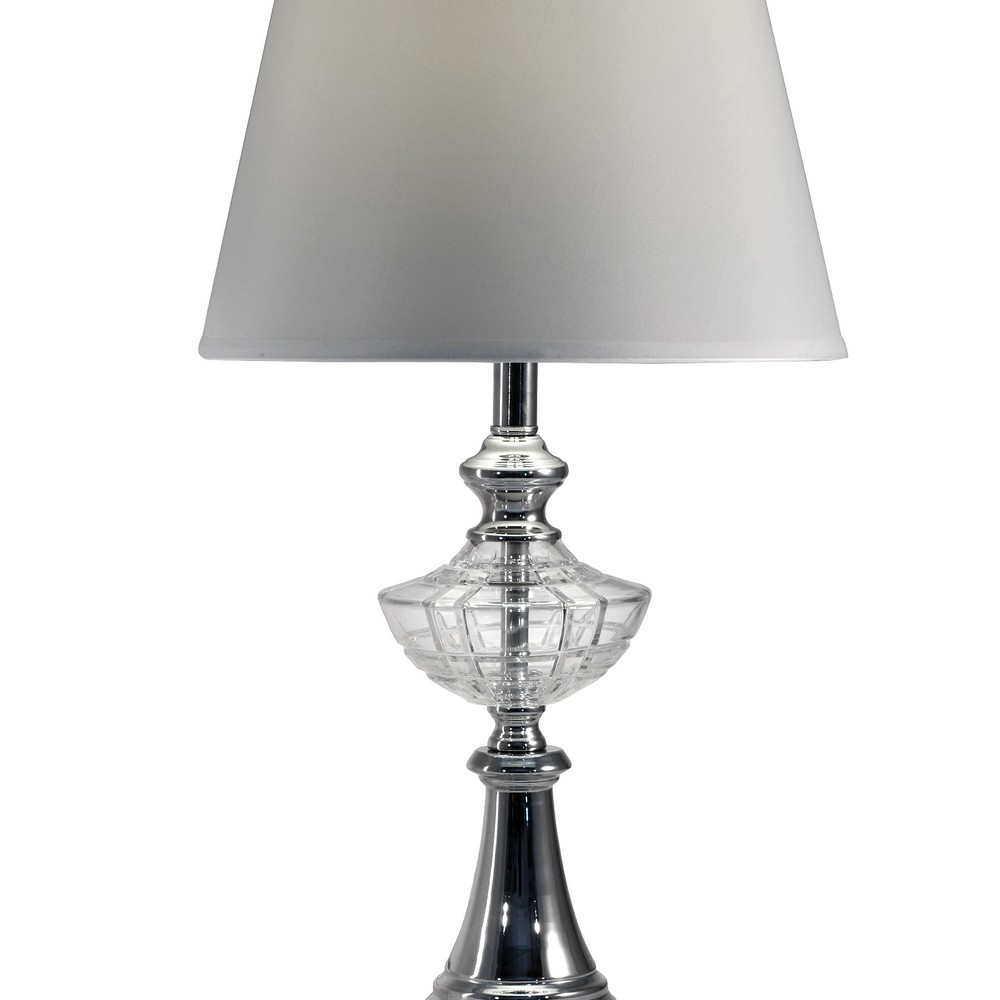 Avery 24 Lead Hand Cut Crystal Table Lamp Polished Chrome Lamps