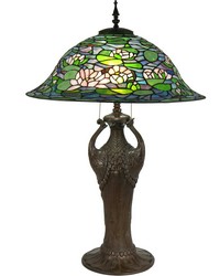 Ren Tiffany Table Lamp Antique Bronze by   