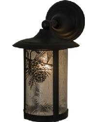 Fulton Winter Pine Solid Mount Wall Sconce 160585 by   