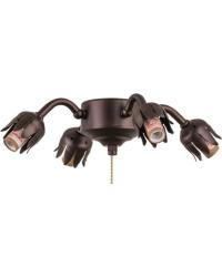 Mahogany Bronze 4 LT Fan Light Fixture 162433 by   