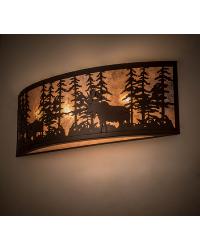 Tall Pines W Bear  Moose Wall Sconce 165993 by   