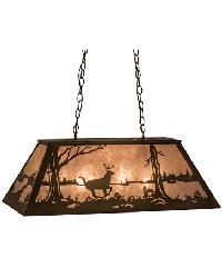 Deer at Lake Oblong Pendant 31947 by   