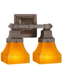 Bungalow Frosted Amber 2 LT Wall Sconce 50361 by   