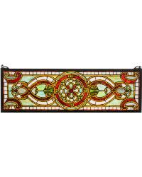 Evelyn in Lapis Transom Stained Glass Window 77907 by   