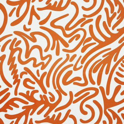 Boomerang 431 Papaya in COLOR WAVES-NEAPOLITAN Orange COTTON  Blend Abstract   Fabric