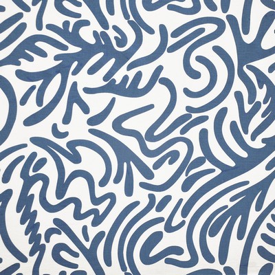 Boomerang 829 Matisse in COLOR WAVES-RIVIERA Blue COTTON  Blend Abstract   Fabric