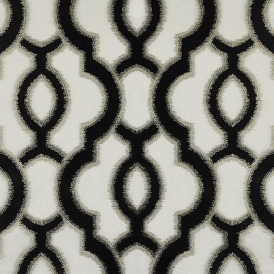 Cappella 901 Skunk in TELAFINA XI LINEN/45%  Blend Lattice and Fretwork   Fabric