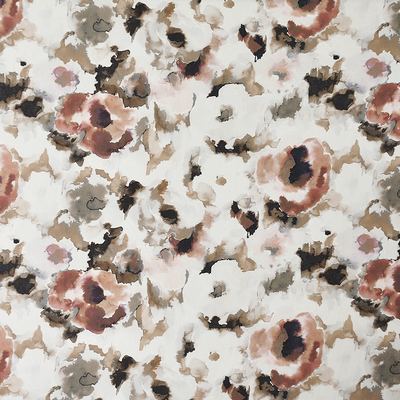 Color Splash 303 Cameo in COLOR THEORY-VOL.II FULL BLOOM Drapery COTTON/ Fire Rated Fabric Abstract Floral   Fabric