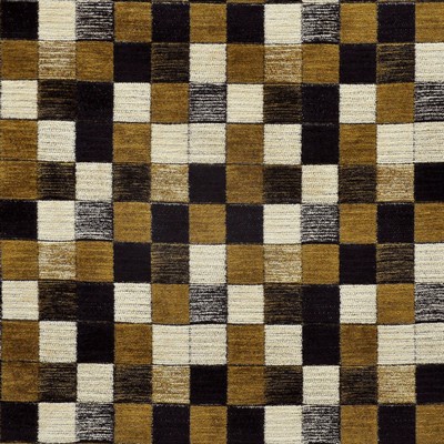 Gambit 816 Burnt Almond in PERFORMANCE WOVENS-BADLANDS Black Upholstery POLYVISCOSE/36%  Blend Check  Patterned Chenille  Squares  Geometric  Heavy Duty  Fabric
