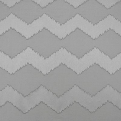 Halston 2522 Smoke in SHEER STYLE Grey POLYESTER  Blend Fire Rated Fabric NFPA 701 Flame Retardant  Zig Zag   Fabric