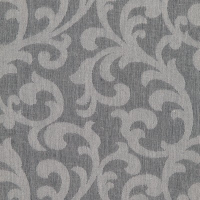 Lautrec 605 Midnight in WIDE WIDTH DRAPERY Grey POLYESTER/39%  Blend Fire Rated Fabric Classic Damask   Fabric