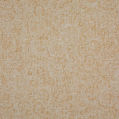Parity 140 Amber in NATURAL EASE Yellow Upholstery COTTON/41%  Blend Heavy Duty Jacobean Floral  Classic Paisley   Fabric