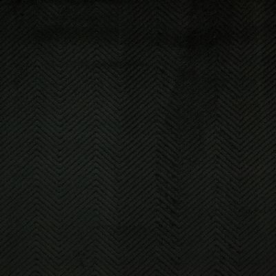 Venini 604 Caviar in CLASSIC VELVETS Black POLYESTER/43%  Blend Fire Rated Fabric Herringbone  Patterned Velvet   Fabric