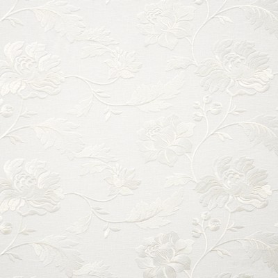 Yarrow 730 Snow White in COLOR THEORY VOL. V - CAFFE LATTE White Multipurpose POLYESTER/30%  Blend Jacobean Floral  Floral Embroidery  Fabric