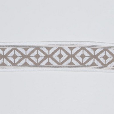 RM Coco Trim Bd101 Border 2 3 8 in  Sand in Bahama Breeze Brown ACRYLIC  Blend  Trim Border Outdoor Trims and Embellishments  Fabric
