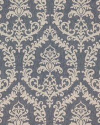 Grove Park Damask Faded Denim by   