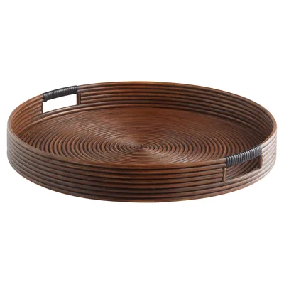 Cyan Design Papeete Rnd Tray Brown
