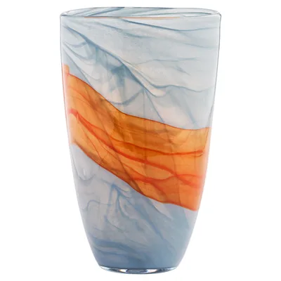 Cyan Design Pacaya Vase | Grey | Orange - Tall 
