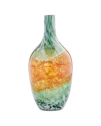 Pacaya Bottle Vase Grey Orange Large by   