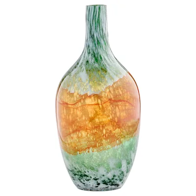 Cyan Design Pacaya Bottle Vase | Grey | Orange - Large 
