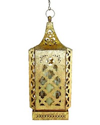 Moroccan Style Lantern Hexagonal Italian Gold by   