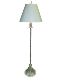 Twisted Iron Tassel Design Floor Lamp Burnished Silver by  Ralph Lauren 