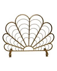 Ital Gold Iron Shell Fire Screen by   