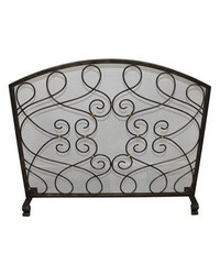 Burnished Gold Arched Loop Fire Screen by   