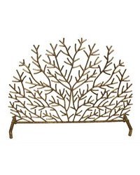 Italian Gold Coral Fire Screen by   