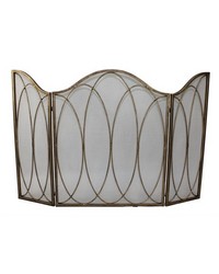 3-panel Oval Design Fire Screen by   