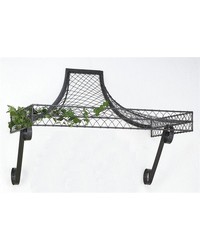 Lattice Arbor with Side Brackets Polished Steel by   