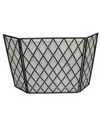 Burn Gold Diamond Accent Fire Screen by   