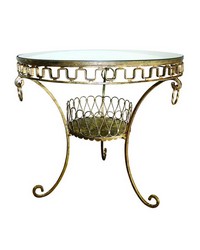 Ital Gold Greek Key Design Table by   