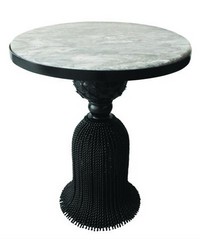 Black Tassel Table W Gray Marble by   