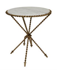 Ital Gold Tied Leg Twisted Table by   