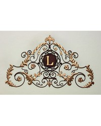 Rustic Brown Gold Monogram Palace Grille by   