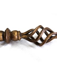 Forged Eli Finial Renaissance Gold by  Novel Curtain Rods 
