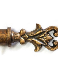 DAY LILY Finial Renaissance Gold by  Novel Curtain Rods 