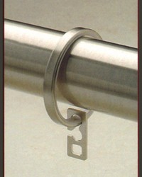 Steel Curtain Ring Silver by  Novel Curtain Rods 