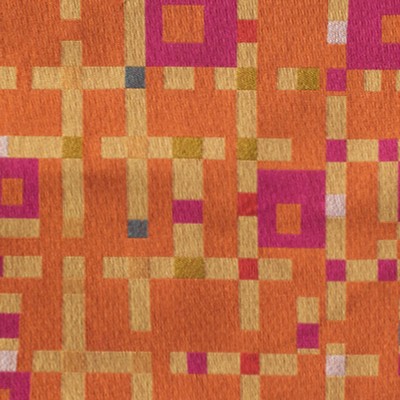 Novel Divergence Tangerine in 130 Orange  Blend Squares   Fabric