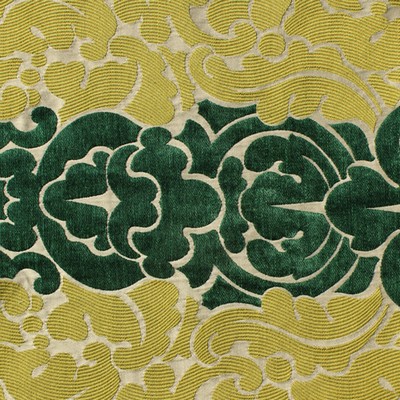 Novel Triana Emerald in 130 Green Upholstery RAYON  Blend Fire Rated Fabric Patterned Chenille   Fabric
