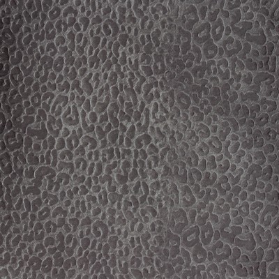 Novel Barry Platinum in 130 Silver Upholstery Polyester Fire Rated Fabric Animal Print  Animal Print Velvet   Fabric