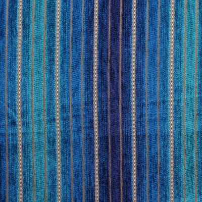 Novel Resplenden Cobalt in 144 Blue  Blend Small Striped  Striped   Fabric