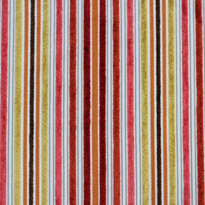 Novel Deloria Coral in 144 Orange  Blend Small Striped  Striped   Fabric