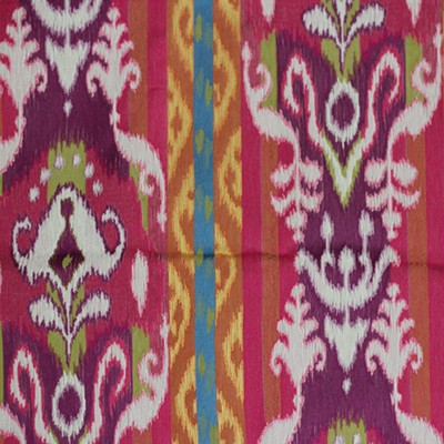 Novel Jabari Fuchsia in 144 Pink  Blend Ikat  Fabric