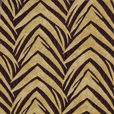 Novel Zebra Golden in 143 Gold Upholstery POLYESTER  Blend Fire Rated Fabric Animal Print  Patterned Chenille   Fabric