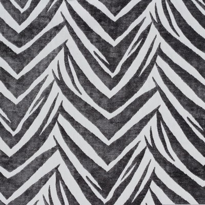 Novel Zebra Steel in 143 Upholstery POLYESTER  Blend Fire Rated Fabric Animal Print  Patterned Chenille   Fabric