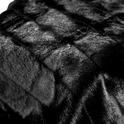 Novel Ahmed Black in 138 Black  Blend Faux Fur   Fabric