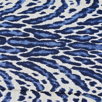 Novel Kaela Indigo in 147 Blue  Blend Animal Print   Fabric
