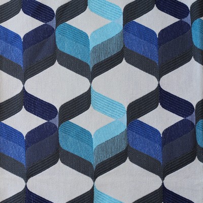 Novel Jacey Azure in 147 Blue  Blend Geometric   Fabric